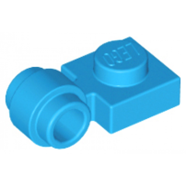 dark azure plate modified 1 x 1 with light attachment - thick ring
