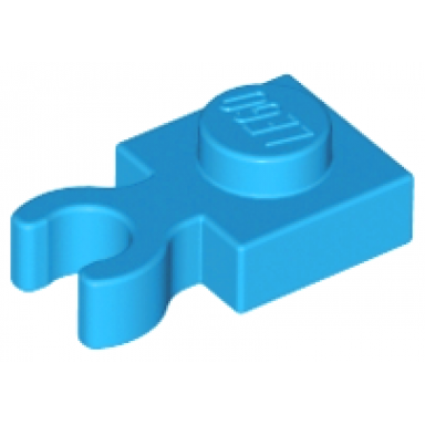 dark azure plate modified 1 x 1 with open o clip thick vertical grip