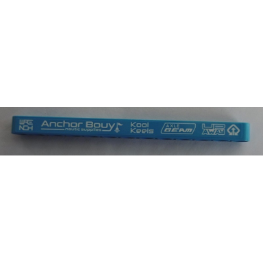 dark azure technic liftarm thick 1 x 13 with white wrench anchor bouy kool keels axle beam and up away pattern model left side sticker - set 42074
