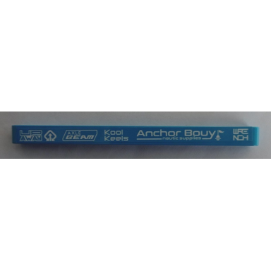 dark azure technic liftarm thick 1 x 13 with white wrench anchor bouy kool keels axle beam and up away pattern model right side sticker - set 42074