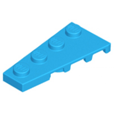 dark azure wedge plate 4 x 2 left