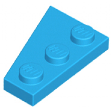 dark azure wedge plate 3 x 2 right