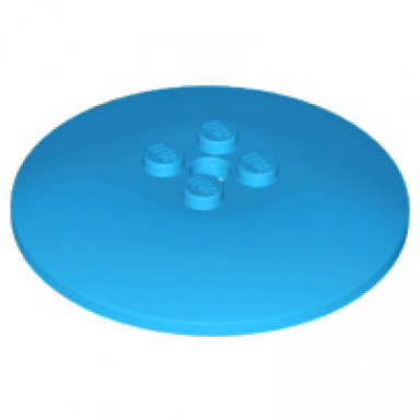 dark azure dish 6 x 6 inverted radar - solid studs