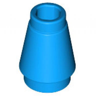 dark azure cone 1 x 1 with top groove