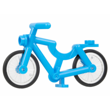 dark azure bicycle with trans-clear wheels with molded black hard rubber tires 4719 92851pb01
