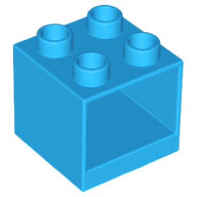 dark azure duplo furniture cabinet 2 x 2 x 1 1 2