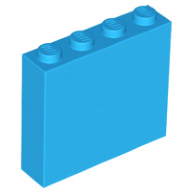 dark azure brick 1 x 4 x 3