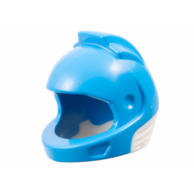 dark azure minifigure headgear helmet space city astronaut with molded white neck base pattern