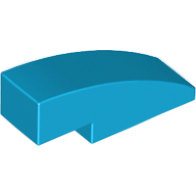 dark azure slope curved 3 x 1