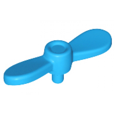 dark azure minifigure propeller 2 blade twisted tiny with small pin