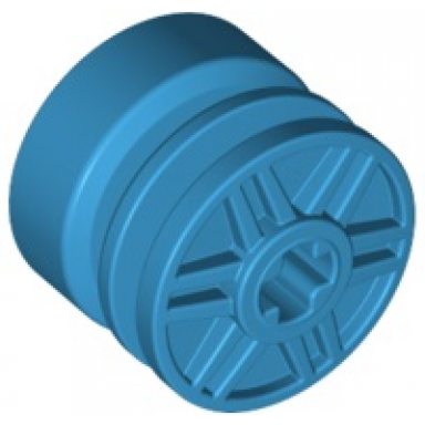 dark azure wheel 18mm d x 14mm with axle hole fake bolts and shallow spokes