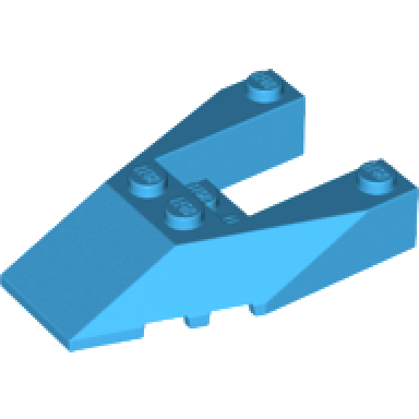 dark azure wedge 6 x 4 cutout with stud notches