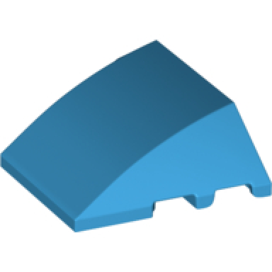 dark azure wedge 4 x 3 triple curved no studs
