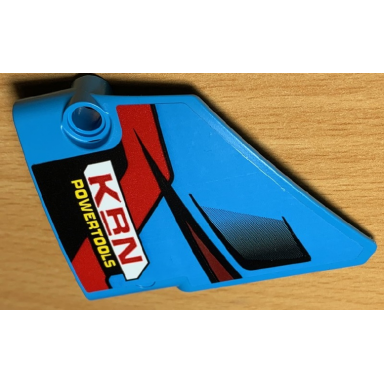 dark azure technic panel fairing 13 large short smooth side a with krn powertools red vent and red black and dark red lines pattern sticker - set 42077