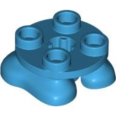 dark azure legs with plate round 2 x 2 and axle hole - 2 feet