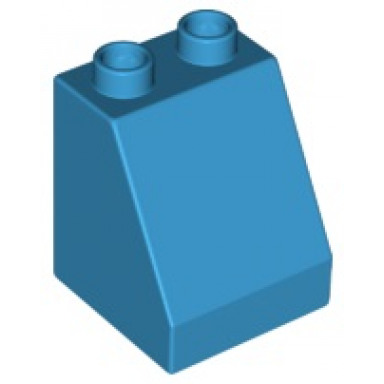 dark azure duplo brick 2 x 2 x 2 slope 54