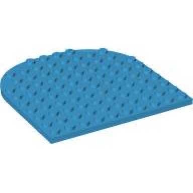 dark azure plate round 10 x 10 rounded end