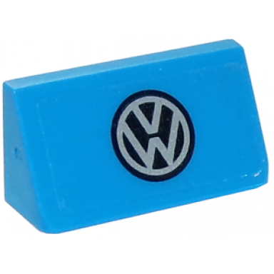dark azure slope 30 1 x 2 x 2 3 with vw logo pattern sticker - set 40252
