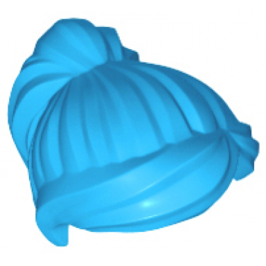 dark azure minifigure hair female ponytail and swept sideways fringe