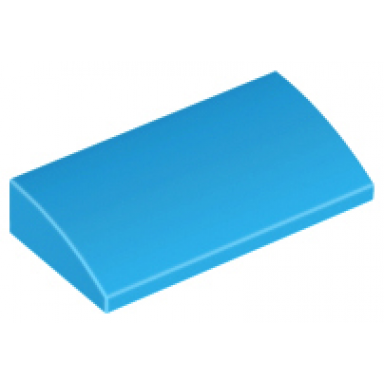 dark azure slope curved 2 x 4 x 2 3 with bottom tubes