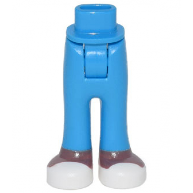 dark azure mini doll hips and trousers with back pockets with reddish brown ankles and white shoes pattern - thick hinge