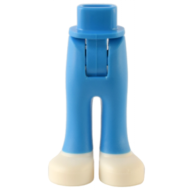 dark azure mini doll hips and trousers with back pockets with molded white shoes pattern - thick hinge