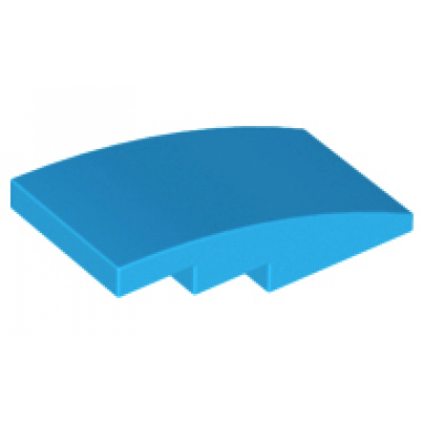 dark azure slope curved 4 x 2