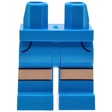 dark azure hips and legs with black pockets outlines nougat knees pattern