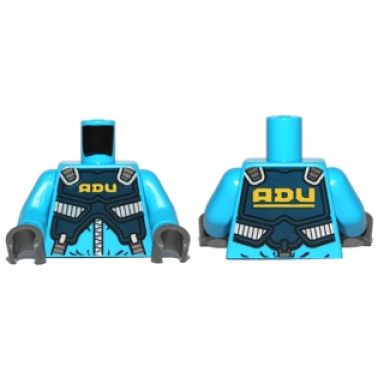 dark azure torso alien conquest adu soldier with protection vest pattern dark azure arms dark bluish gray hands