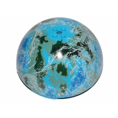 dark azure cylinder hemisphere 11 x 11 studs on top with blue dark green sand green and white planet pattern sw alderaan