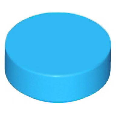 dark azure tile round 1 x 1