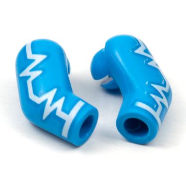 dark azure arm matching left and right pair with white zigzag pattern