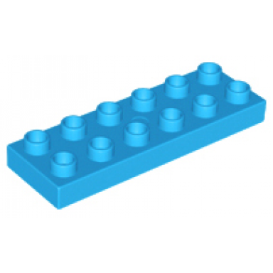 dark azure duplo plate 2 x 6