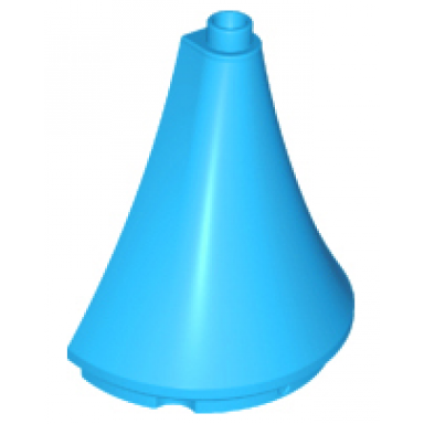 dark azure duplo roof spire half 4.5 x 2 x 4