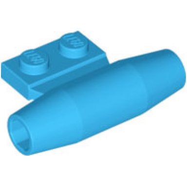 dark azure engine smooth small 1 x 2 side plate with axle holders and slot