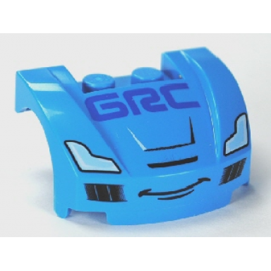 dark azure vehicle mudguard 3 x 4 x 1 2 3 curved front with headlights grc and smile pattern raoul caroule
