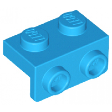 dark azure bracket 1 x 2 - 1 x 2