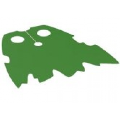 bright green minifigure cape cloth tattered edges - spongy stretchable fabric