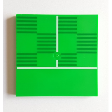 tile 6 x 6 with bottom tubes with soccer football pitch halfway line pattern