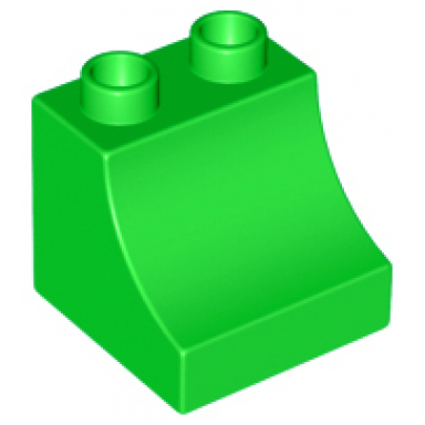 bright green duplo brick 2 x 2 x 1 1 2 arch inverted