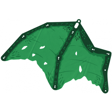 cloth wing dragon right tattered with dark green bones green scales and trim pattern