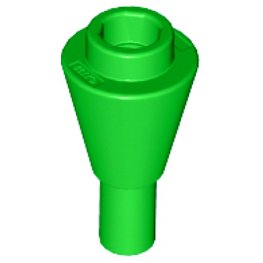 bright green cone 1 x 1 inverted with bar