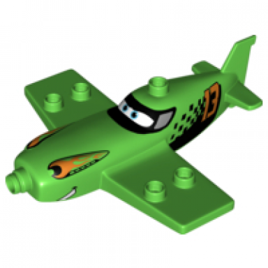 bright green duplo airplane disneys planes ripslinger pattern