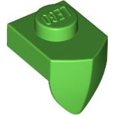 bright green plate modified 1 x 1 with tooth vertical