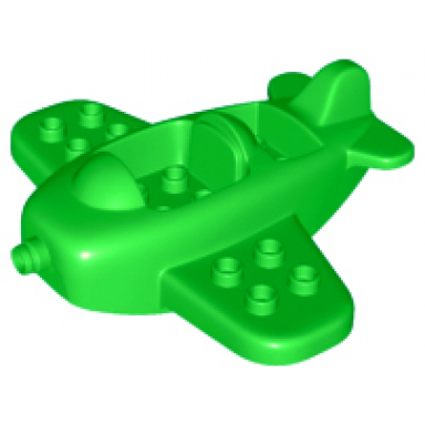 bright green duplo airplane small