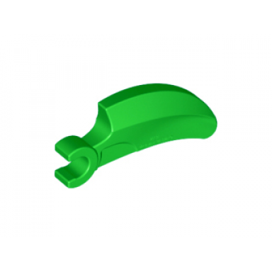 bright green barb claw horn tooth with clip curved