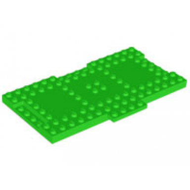 bright green brick modified 8 x 16 x 2 3 with 1 x 4 indentations and 1 x 4 plate