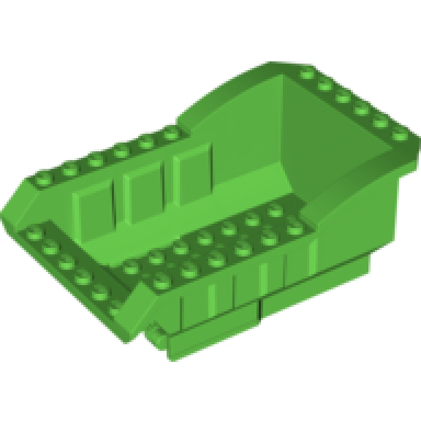 bright green vehicle tipper bed 12 x 8 x 5 with fixed same color hinge plate 18926 44570