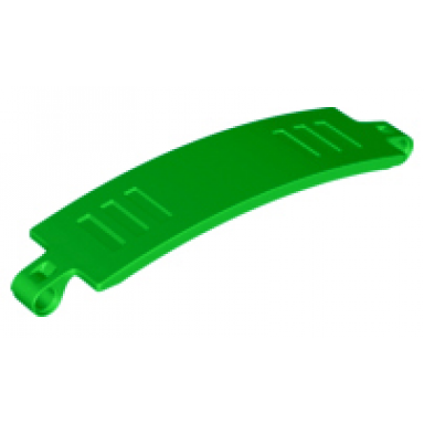 bright green technic panel curved 3 x 13