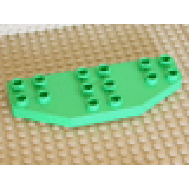 bright green duplo plate 8 x 3 cut corners